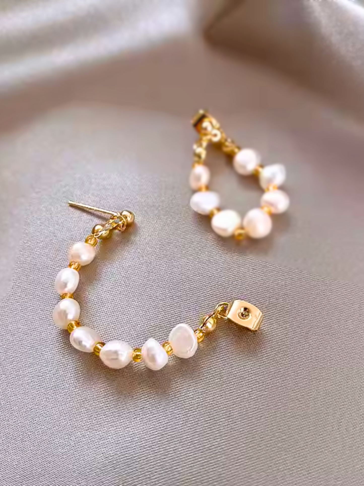 Pearl Hoop Earrings