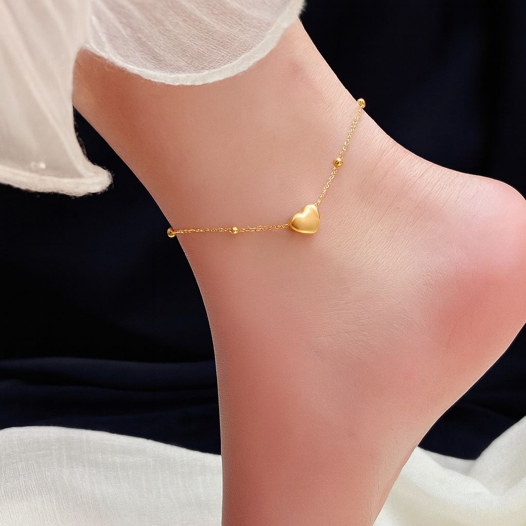 Heart Charm Anklet