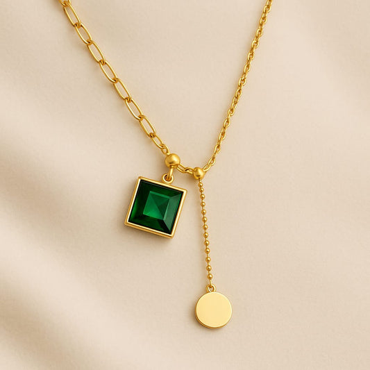 Emerald Charm Necklace