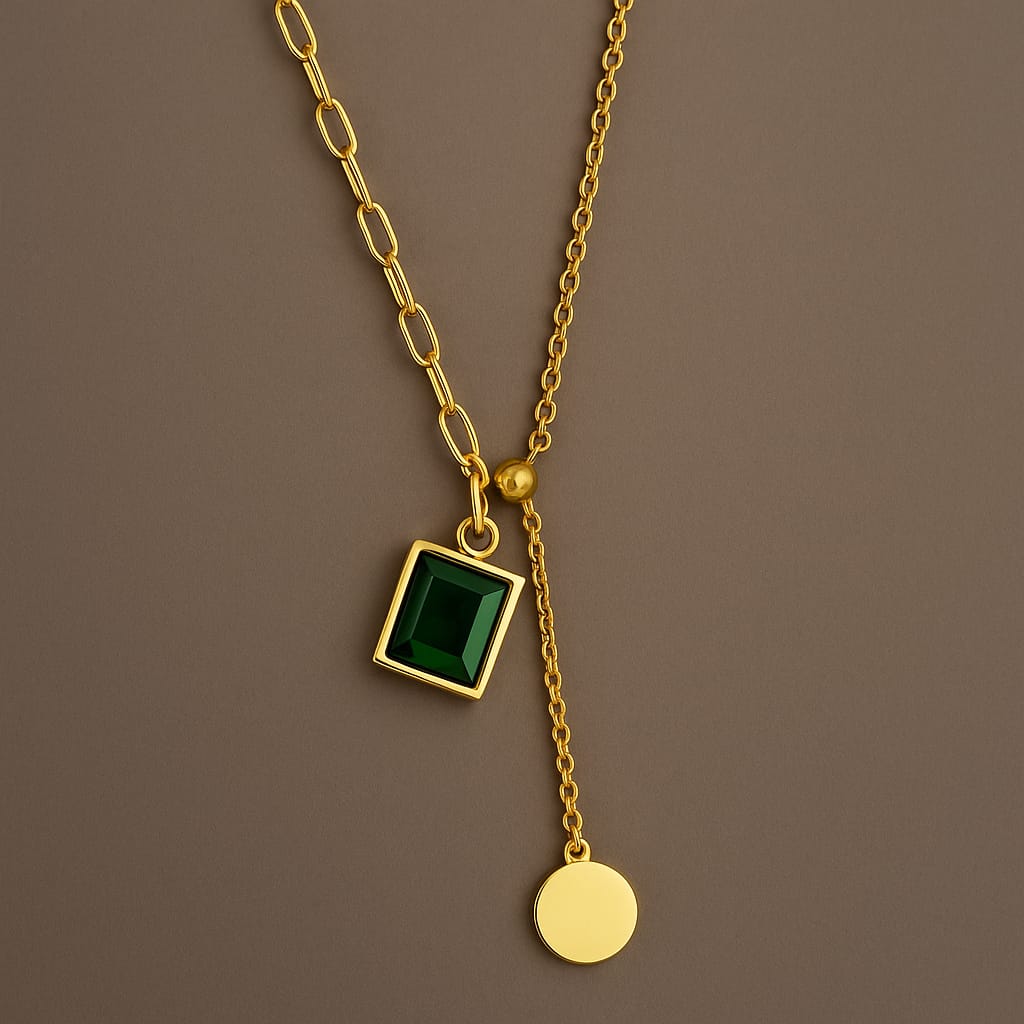 Emerald Charm Necklace