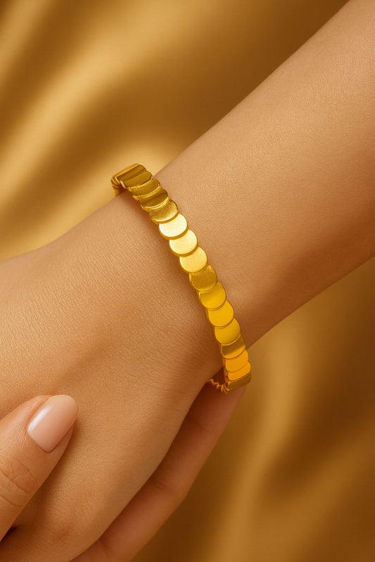 Golden Disc Bangle