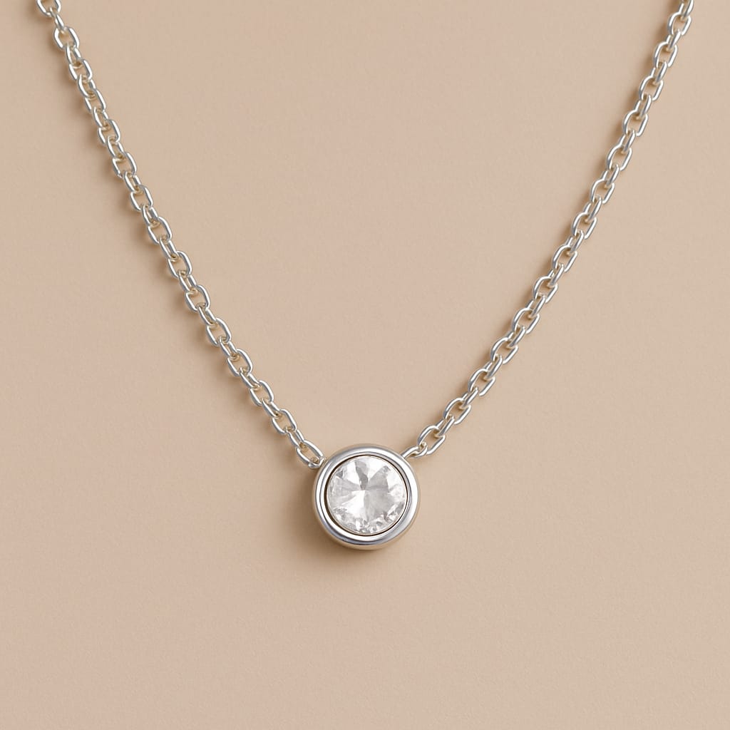 Crystal Solitaire Necklace