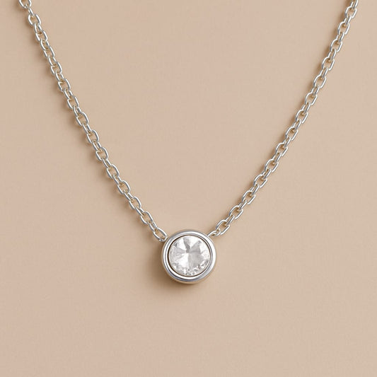 Crystal Solitaire Necklace